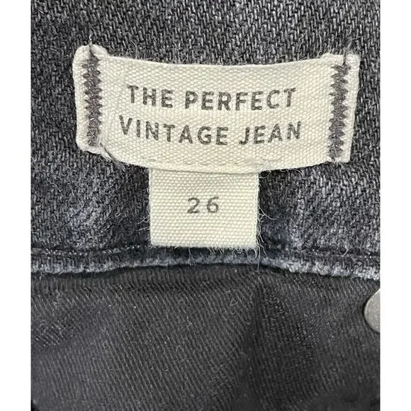 Madewell Jeans Women’s 26 Black The Perfect Vintage High Rise-Fair Trade Denim - Picture 10 of 12